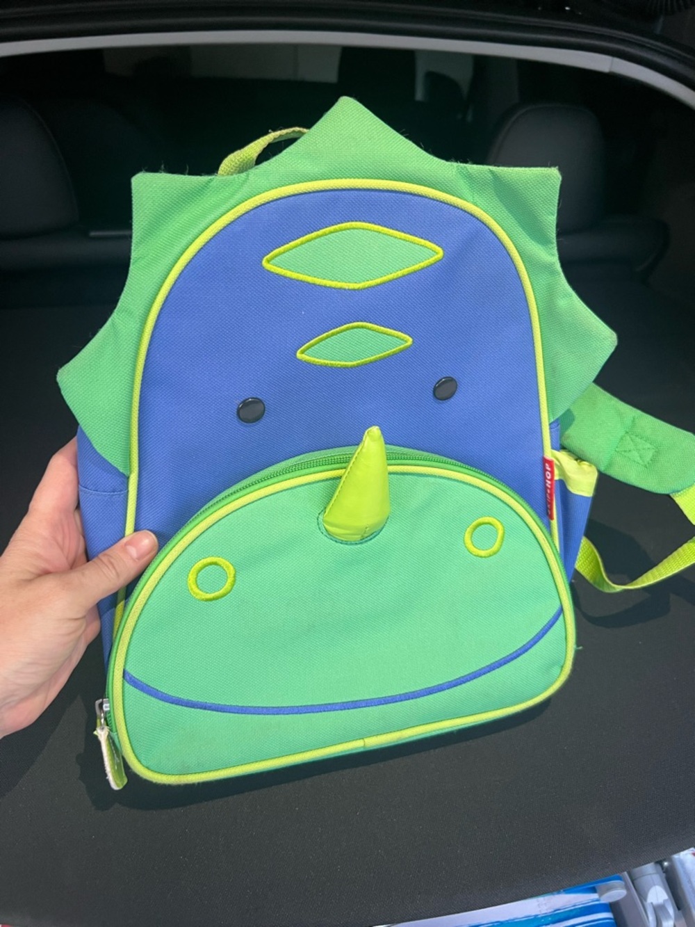 Kids Dino Backpack - Green & Blue